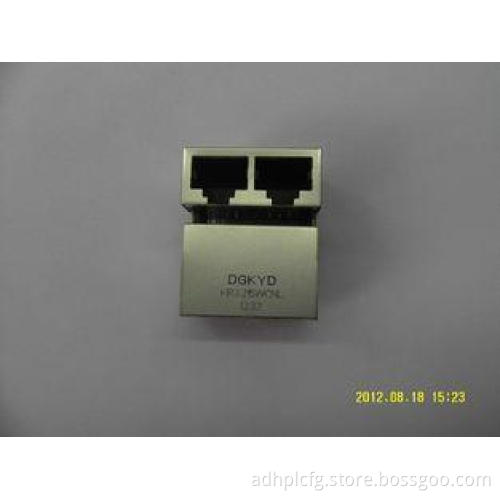 1 x 2 Integrated Magnetic RJ45 Modular Jack 100BASE Connect